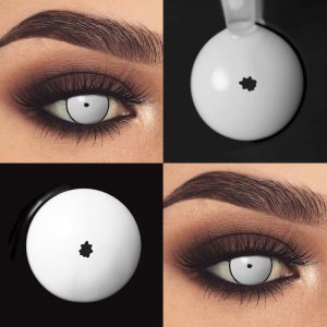 Unibling Rick & Morty Crazy Eyes White Cosplay Contact Lenses (1-Year)