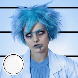 Unibling Rick & Morty Crazy Eyes White Cosplay Contact Lenses (1-Year)