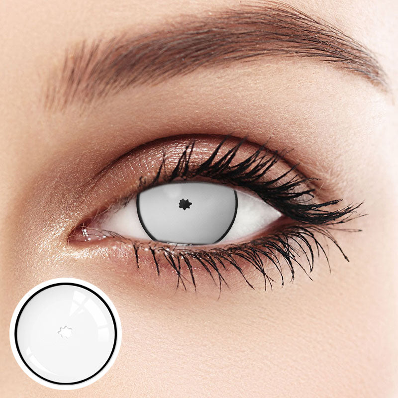 Unibling Rick & Morty Crazy Eyes White Cosplay Contact Lenses (1-Year)
