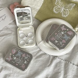 Color Contact Lens Case Fantasy Butterflies